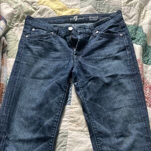 7 For All Mankind Blue Boot Cut Jeans
